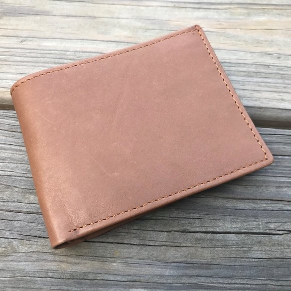 Brown Wallet Handmade Genuine Leather Card Holder - Picture 4 of 10